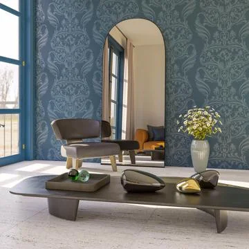 Living room 3d render Stock Illustration