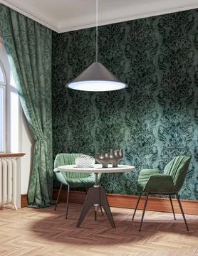 Living room 3d render Stock Illustration