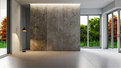 Living room 3d render Stock Illustration