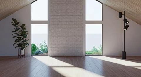 Living room 3d render Stock Illustration