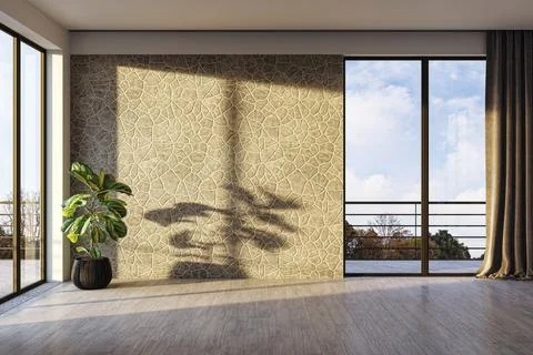 Living room 3d render Stock Illustration