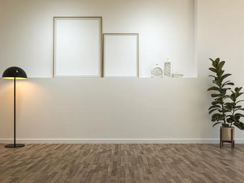 Living room 3d render Stock Illustration