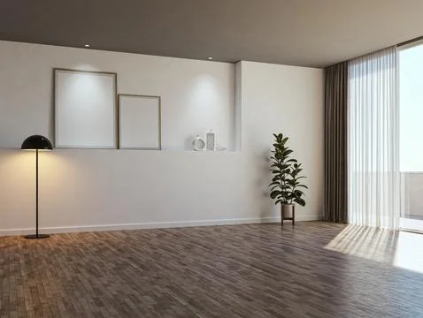 Living room 3d render Stock Illustration