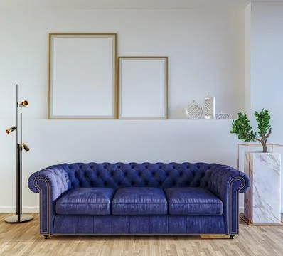 Living room 3d render Stock Illustration