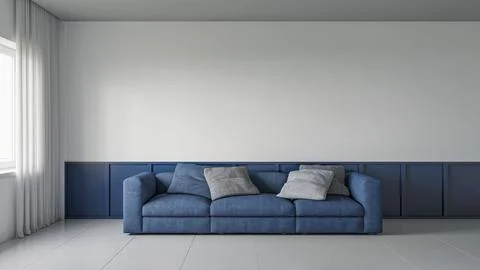 Living room 3d render Stock Illustration