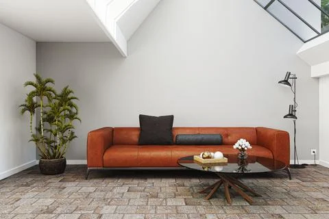 Living room 3d render Stock Illustration