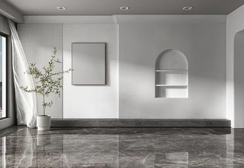 Living room 3d render Stock Illustration