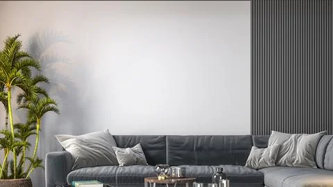 Living room 3d render Stock Illustration
