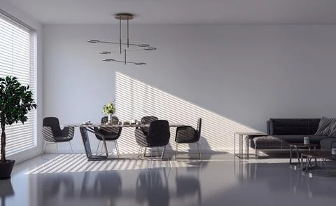 Living room 3d render Stock Illustration