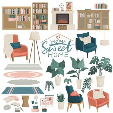 Living room construction set Stock Illustration