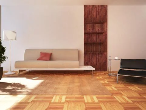 Living Room Design Stock Illustration