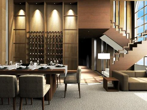 Living Room Design Stock Illustration