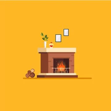 Living room Flat style vector Stock Illustration