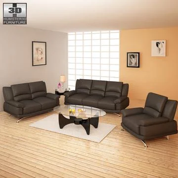 Living room furniture 09 Set 3D Model