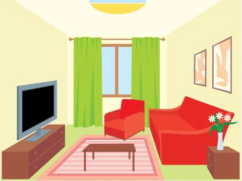 Living room Stock Illustration