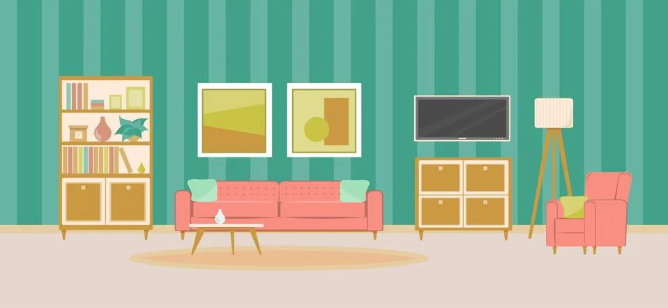 Living room Stock Illustration