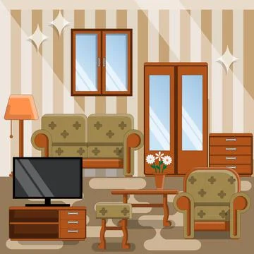 Living room. Stock Illustration