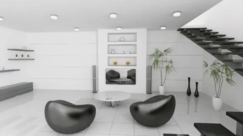 Living room interior Stock Footage 12568252