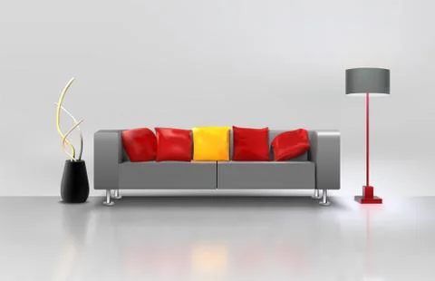 Living Room Interior Stockillustratie