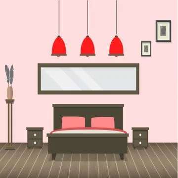 Living room interior Stock Illustration