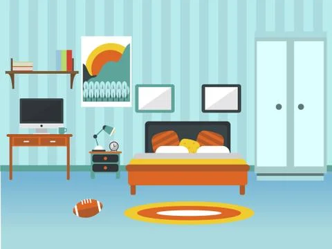 Living room interior Stock Illustration
