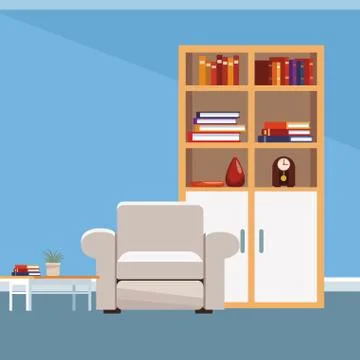 Living room interior Illustrazione stock