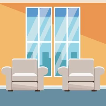 Living room interior Illustrazione stock