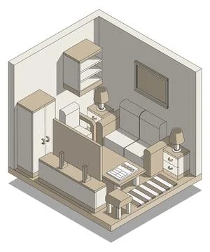 Living room interior. Stock Illustration