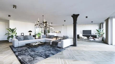 Living room interior Stock Photos