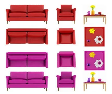 Living room set Stock Illustration