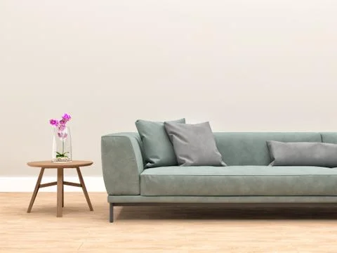 Living room with sofa Stock Illustration