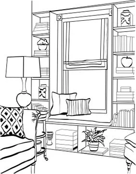 Living Room Vector Stock Illustration