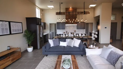 Living Space Lower to Coffee Table Video stock 112896379