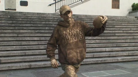 Living statue Stock Footage 593765