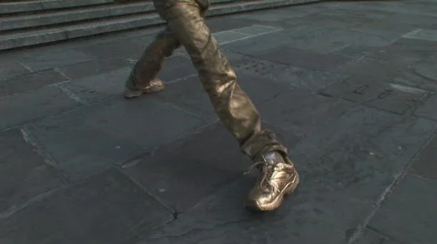 Living statue Stock Footage 593791