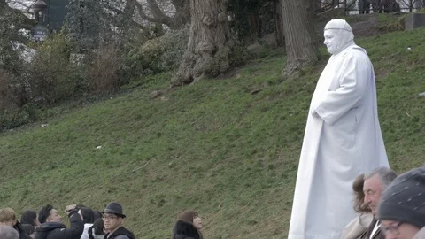 Living statue 스톡 동영상 87344645