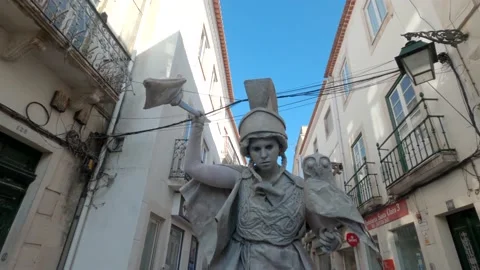 Living Statue of Minerva Stock Footage 204820236