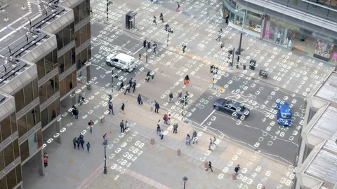 Living in an urban matrix data world. Vídeo Stock 90298490