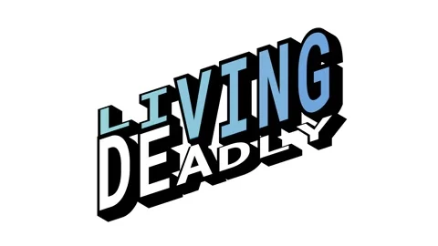 LIVING vs DEADLY, 3D Text Animation in Isometric View with Opposite Word Motion Stock Footage 314263633