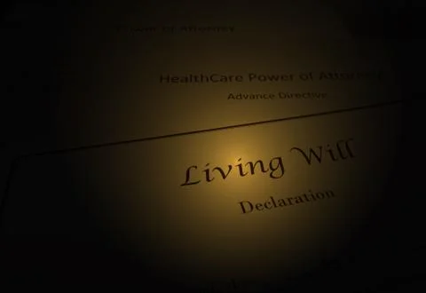 Living Will documents Foto stock