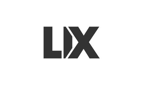 LIX logo design template with strong and modern bold text. Initial based ve.. Stock Illustration
