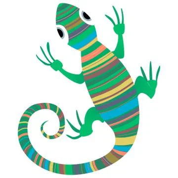 Lizard African Design Stock Illustration