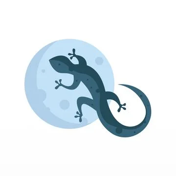 Lizard animal reptile logo design Stock Illustration