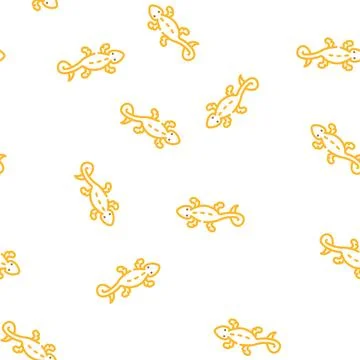 Lizard animal vector seamless pattern Illustrazione stock