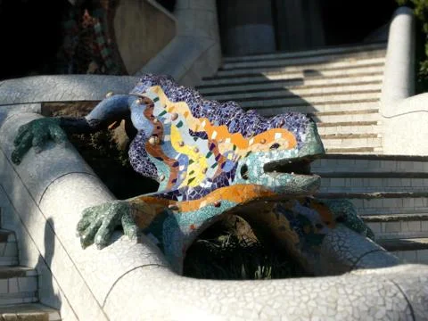 Lizard fountain Stock Photos