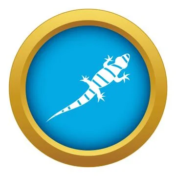 Lizard icon blue vector isolated Illustrazione stock
