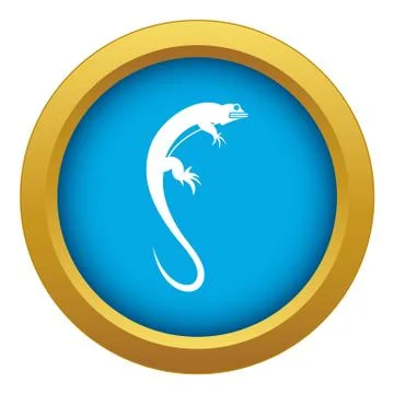 Lizard icon blue vector isolated Illustrazione stock