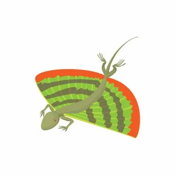 Lizard icon, cartoon style Illustrazione stock