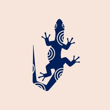 Lizard. Illustration. Logo. Stock Illustration