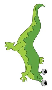 Lizard isolated on a white background Stock Illustration